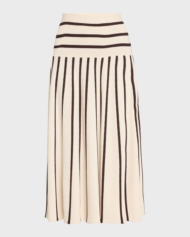 Illuminate Stripe Midi Skirt